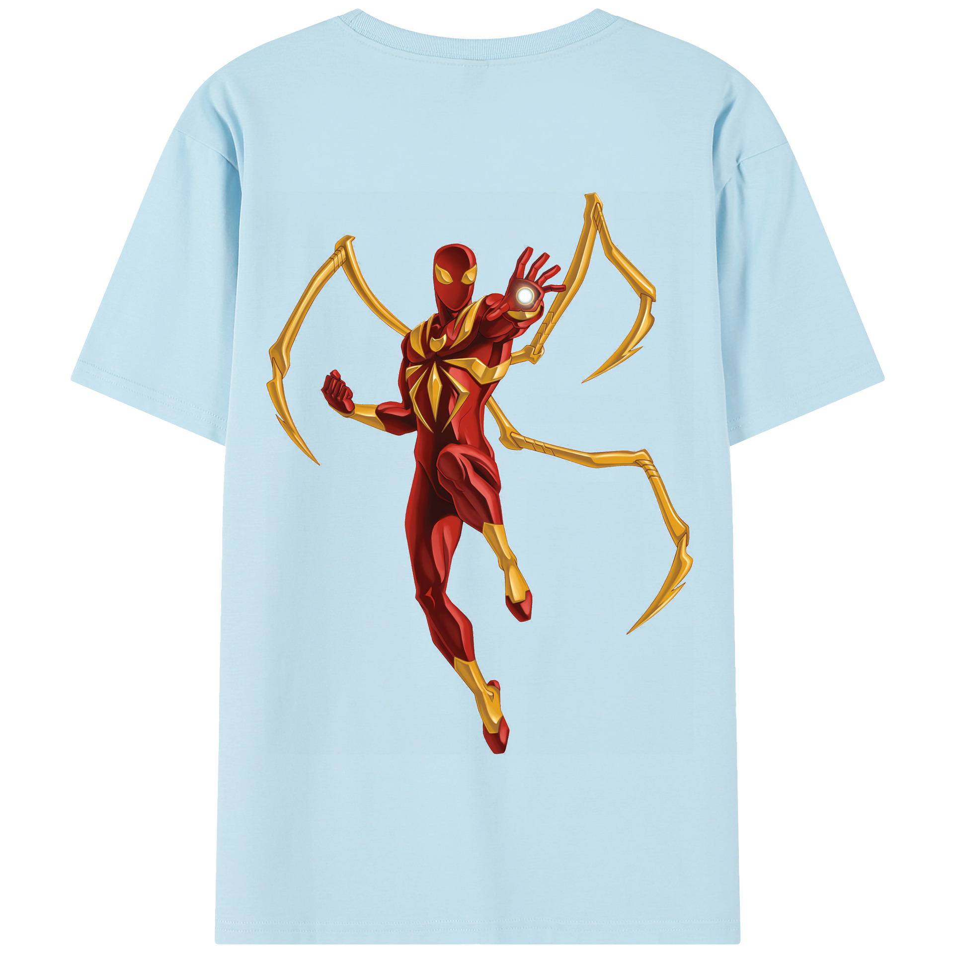 （画像用） Spider Man スパイダーマン 綿100％半袖Tシャツ（背面プリント）